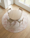 Luminara Sands Collection Area Rug - Elysium (Carnation Pink) Round Carnation Pink  lifestyle 76