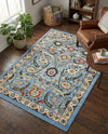 Tabriz Tapestry Collection Area Rug - Sahand (Blue) Rectangle Blue  lifestyle 9