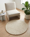 Woolen Sphere Collection Area Rug - Orbsburg (Ivory) Round Ivory  lifestyle 29