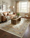 Persian Elegance Collection Area Rug - Isfahan Rectangle Cream  lifestyle 28