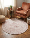 Heritage Elegance Collection Area Rug -  Windsor (Beige) Round Beige  lifestyle 40