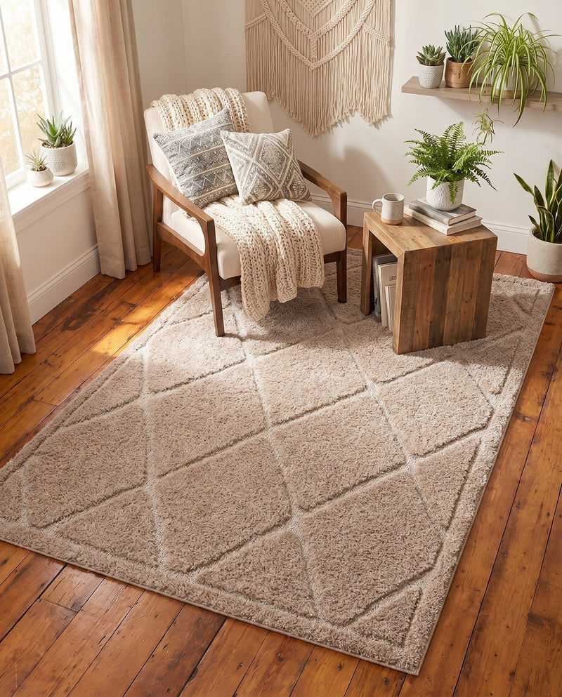 Trellis Haven Collection Area Rug - Havenwood Rectangle Beige  lifestyle 45