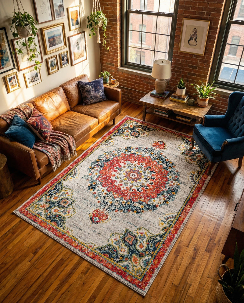 Brighton Terrace Collection Area Rug - Hove (Ivory) Rectangle Ivory  lifestyle 15