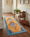 Heritage Elegance Collection Area Rug -  Winterthur (Orange) Runner Orange  lifestyle 58