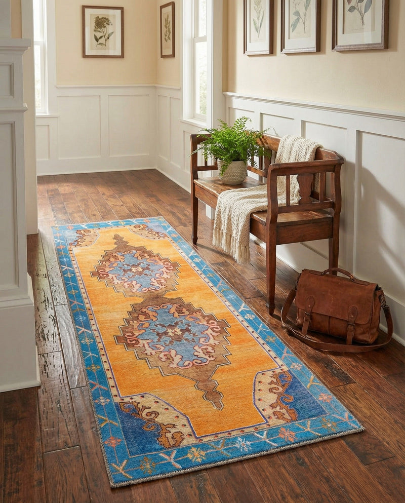 Heritage Elegance Collection Area Rug -  Winterthur (Orange) Runner Orange  lifestyle 58