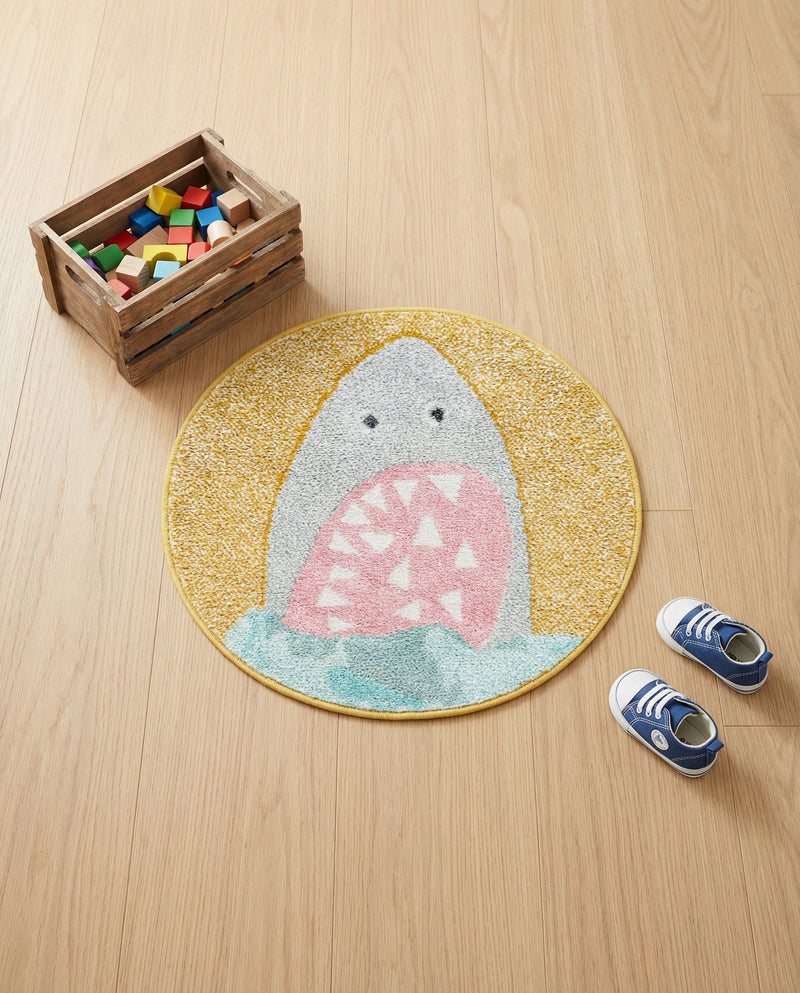 Wonder Tykes Collection Area Rug -  Whimsical Round Yellow  lifestyle 35