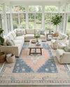 Savannah Series Collection Area Rug -  Augusta (French Blue) Rectangle French Blue  lifestyle 3