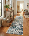 Mediterranean Lattice Collection Area Rug - Santorini (Multi Gray Blue) Runner Multi Gray Blue  lifestyle 60
