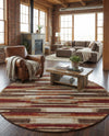 Autumn Meadow Collection Area Rug -  Duskridge Round Multi  lifestyle 54