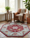 Arcadia Rugs Collection Area Rug - Eden (Red) Octagon Red  lifestyle 66