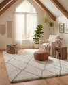 Cozy Haven Shag Collection Area Rug - Serenity (Ivory) Rectangle Ivory  lifestyle 12