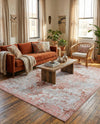 Aegean Elegance Washables Collection Area Rug -  Serifos Rectangle Rose Pink  lifestyle 43