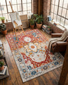 Parisian Elegance Collection Area Rug - Versailles (Rust Red) Rectangle Rust Red  lifestyle 28