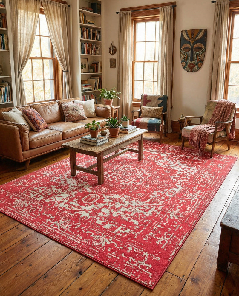 Georgetown Rugs Collection Area Rug - Dupont (Pink) Rectangle Pink  lifestyle 15