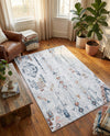 Aegean Elegance Washables Collection Area Rug -  Zakynthos Rectangle Ivory Gray  lifestyle 25