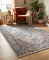 Seville Stripes Collection Area Rug - Cadiz (Blue) Rectangle Blue  lifestyle 8
