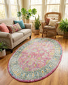 Arcadia Rugs Collection Area Rug -  Shangri-La Oval Pink  lifestyle 77