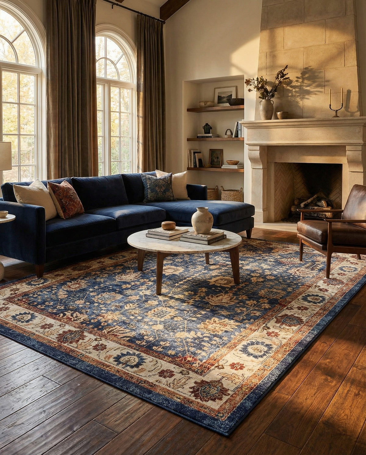 Eden Oasis Collection Area Rug -  Haven Rectangle Light Blue  lifestyle 12