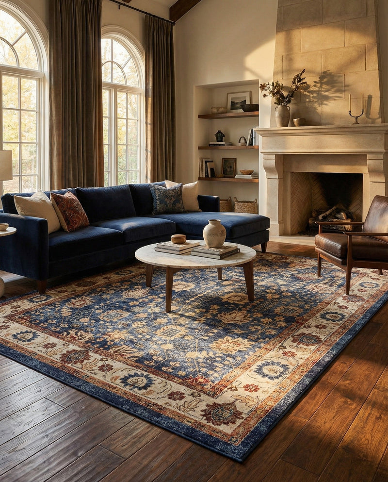 Eden Oasis Collection Area Rug -  Haven Rectangle Light Blue  lifestyle 12