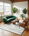 Monochrome Collection Area Rug - Slate Rectangle Ivory White  lifestyle 22