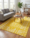 Brighton Stripes Collection Area Rug - Sussex (Yellow) Rectangle Yellow  lifestyle 7