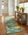 Coastal Terrace Collection Area Rug -  Cove Runner Blue  lifestyle 57