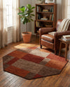 Autumn Meadow Collection Area Rug -  Sycamoreside (Multi) Octagon Multi  lifestyle 74