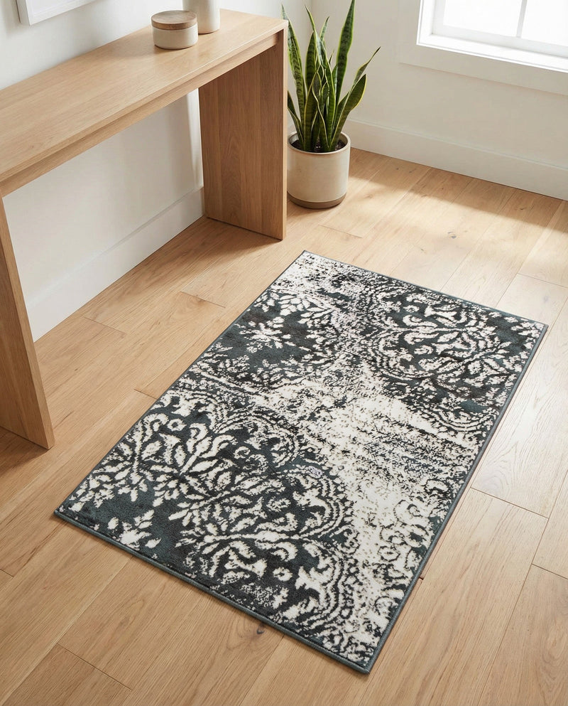 Riviera Elegance Collection Area Rug -  Monaco (Navy Blue) Rectangle Navy Blue  lifestyle 12