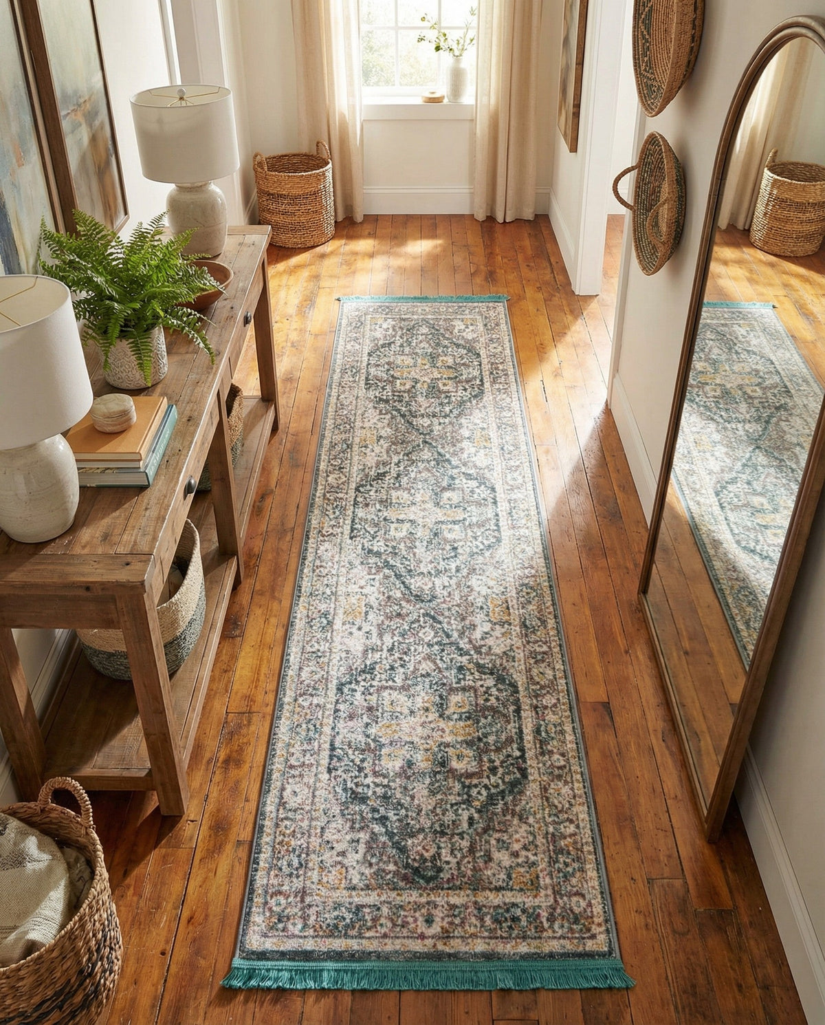 Caribbean Breeze Collection Area Rug -  Andros Runner Gray  lifestyle 146