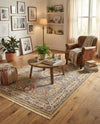 Persian Elegance Collection Area Rug -  Hamedan (Beige) Rectangle Beige  lifestyle 6