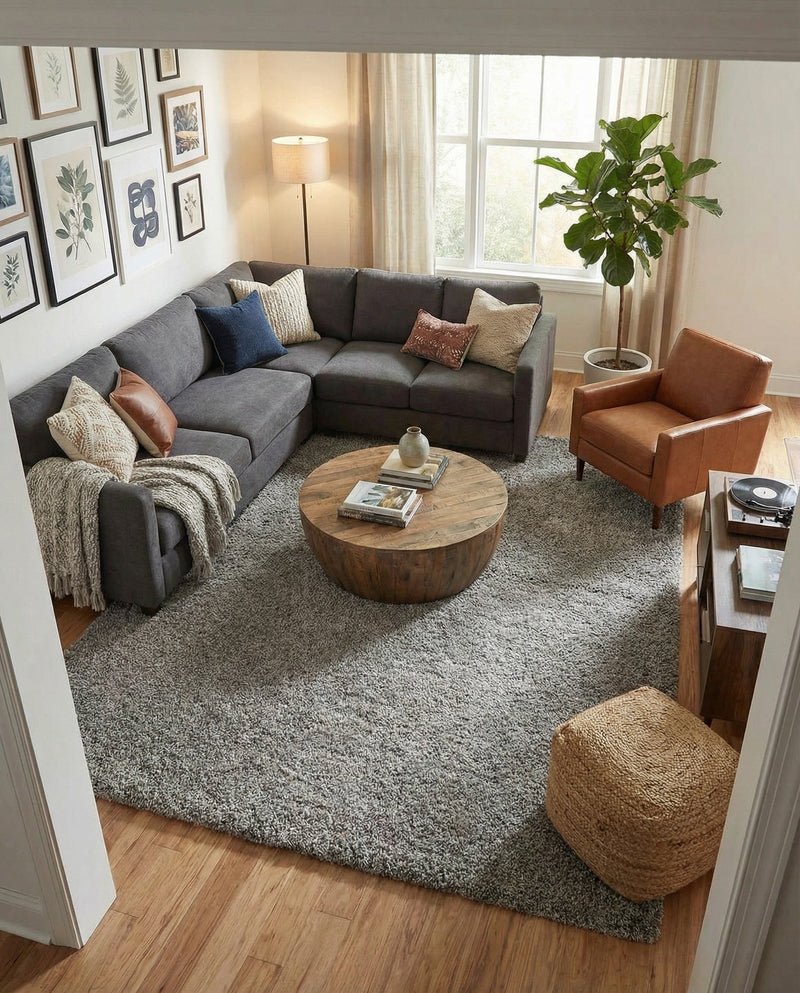 Plush Oasis Collection Area Rug - Serenity (Cloud Gray) Rectangle Cloud Gray  lifestyle 33