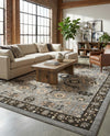 Tabriz Tapestry Collection Area Rug - Sahand (Dark Gray) Rectangle Dark Gray  lifestyle 13
