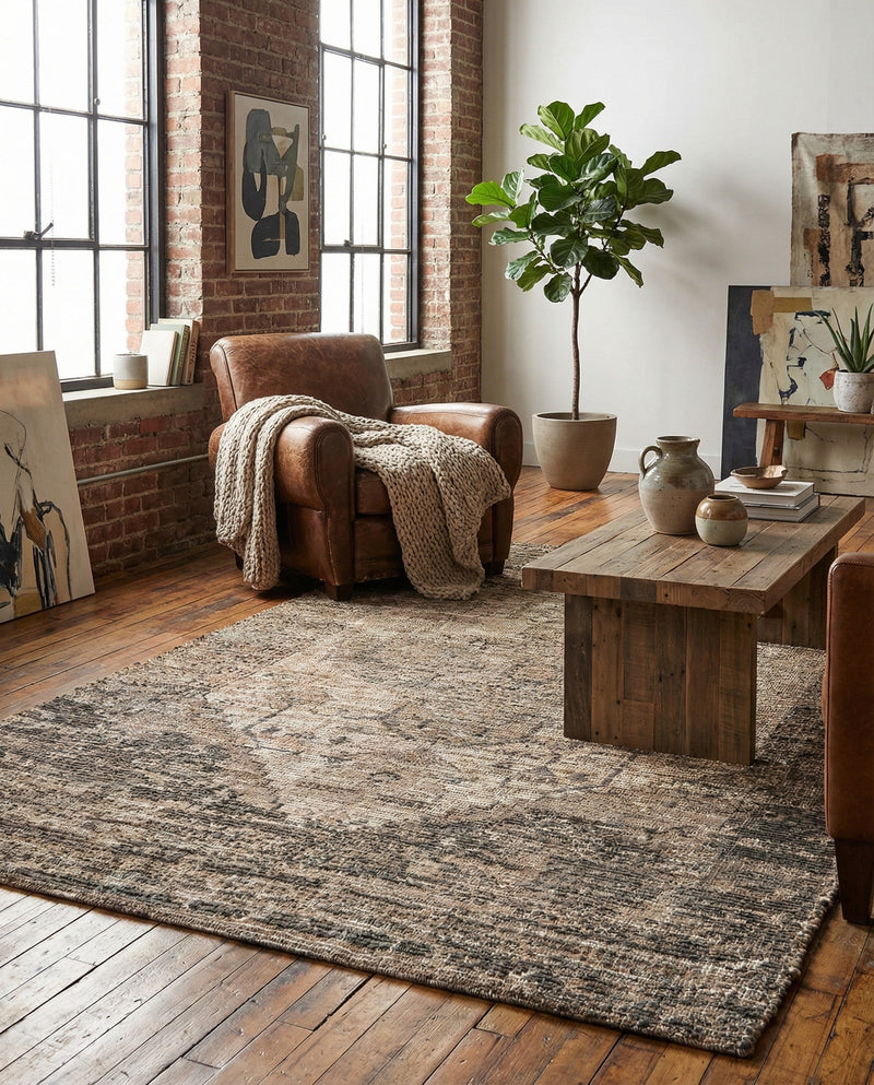 Savannah Threads Collection Area Rug - Sahara Rectangle Natural  lifestyle 51