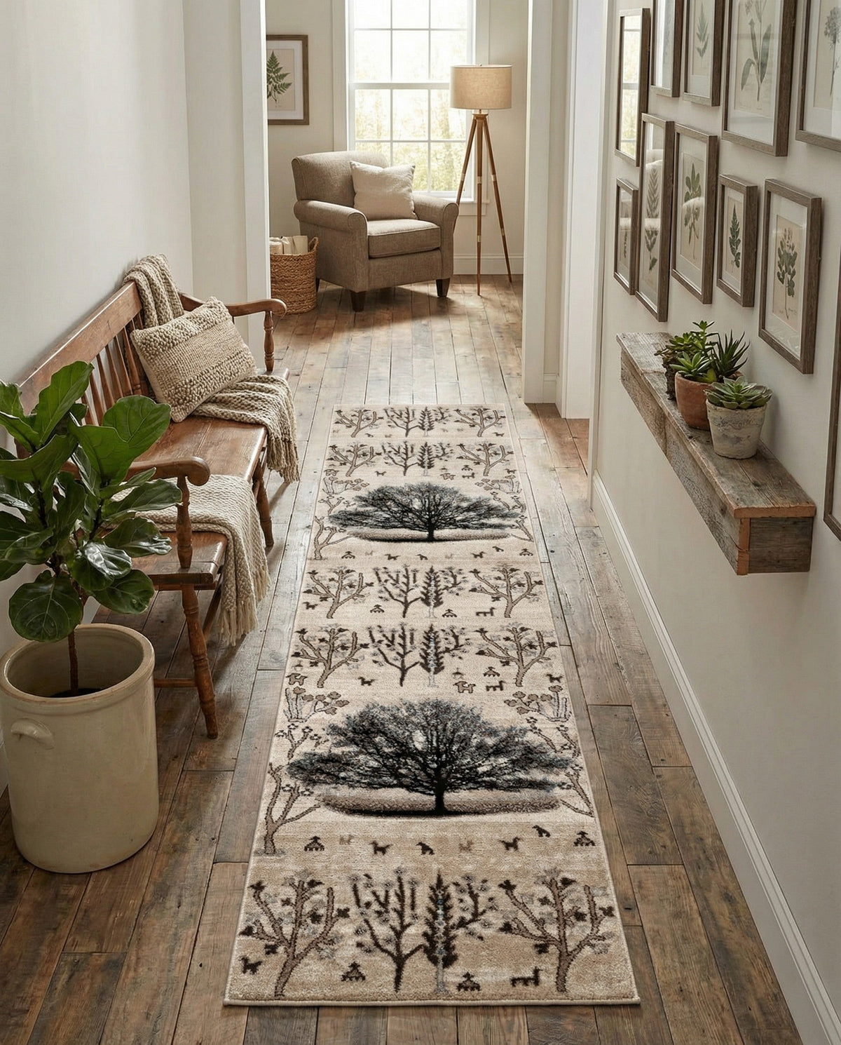 Coastal Haven Collection Area Rug -  Coastline Runner Beige  lifestyle 55