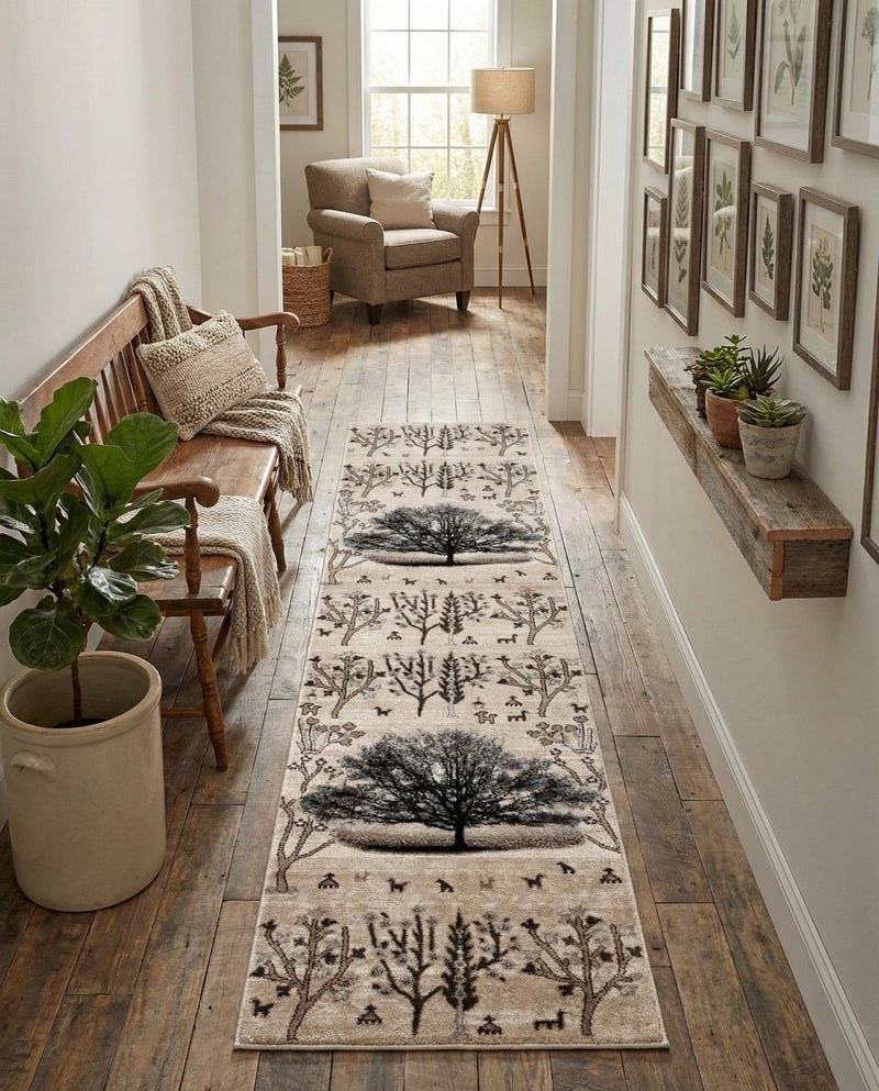 Coastal Haven Collection Area Rug -  Coastline Runner Beige  lifestyle 55