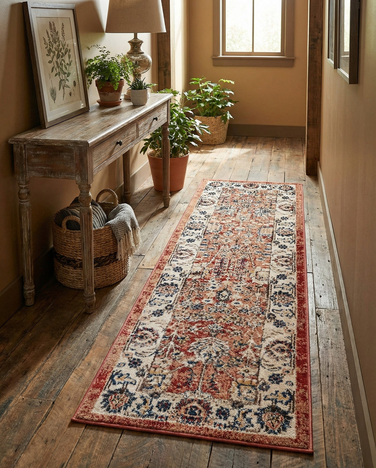 Eden Oasis Collection Area Rug -  Haven Runner Terracotta  lifestyle 95