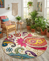 Marrakesh Elegance Collection Area Rug -  Beni Round Cream  lifestyle 54