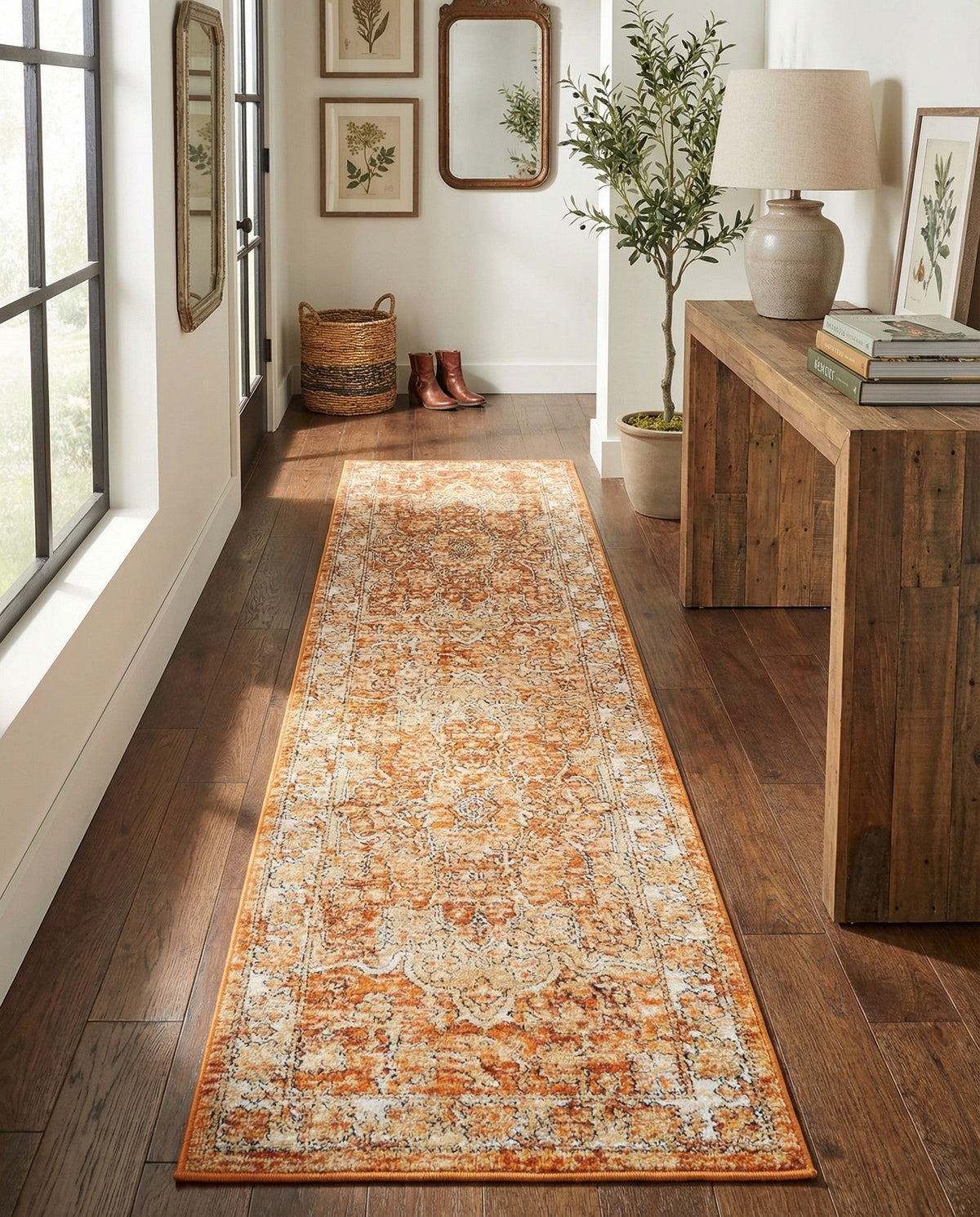 Savannah Soiree Collection Area Rug -  Everglade (Rust Red) Runner Rust Red  lifestyle 59