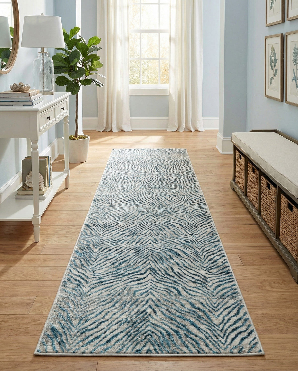 Bloomsbury Elegance Collection Area Rug -  Chelsea Runner Blue  lifestyle 188
