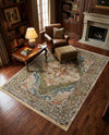 Savannah Soiree Collection Area Rug - Serengeti (Green) Rectangle Green  lifestyle 21