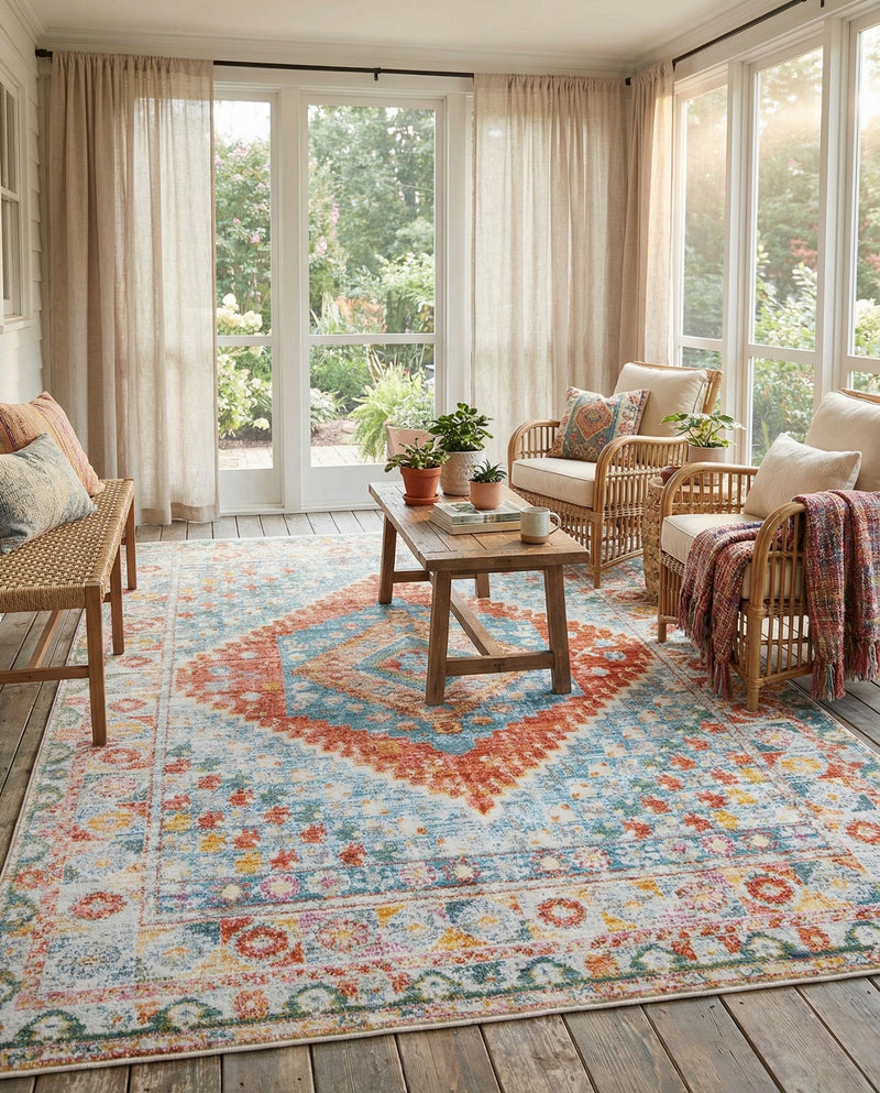 Arcadia Rugs Collection Area Rug -  Xanadu Rectangle Salmon  lifestyle 4