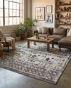 Dresden Elegance Collection Area Rug -  Zittau Rectangle Gray  lifestyle 12