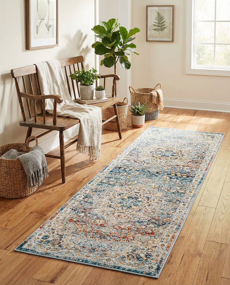 Coastal Haven Collection Area Rug - Seabreeze (Multi) Runner Multi  lifestyle 72