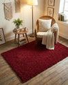 Plush Oasis Collection Area Rug - Serenity (Cherry Red) Rectangle Cherry Red  lifestyle 21
