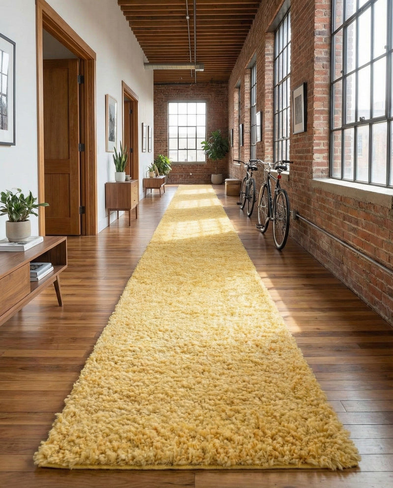 Alpine Plush Collection Area Rug -  Cortina (Sun Yellow) Runner Sun Yellow  lifestyle 47