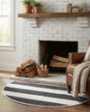 Tassel Trail Collection Area Rug - Pathway (Navy Blue) Hearth Navy Blue  lifestyle 35