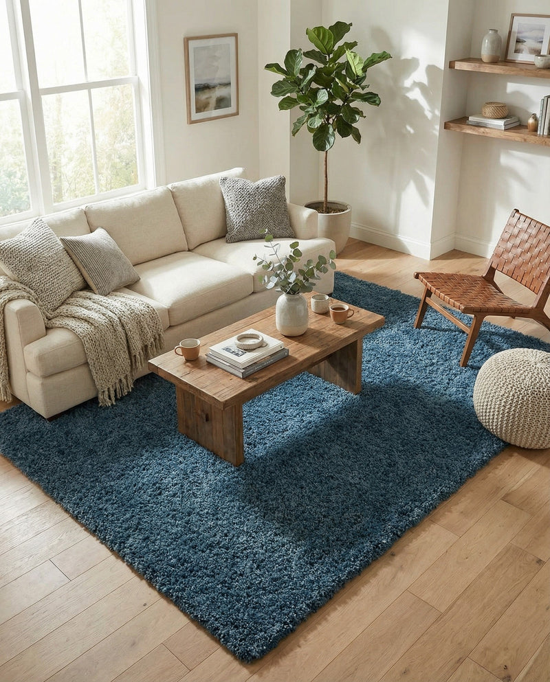 Alpine Plush Collection Area Rug - Verbier Rectangle Dblue  lifestyle 38
