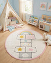 Wonder Tykes Collection Area Rug -  Swirl Round Ivory  lifestyle 39