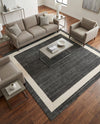 Studio Haven Collection Area Rug -  Alcove (Black) Square Black  lifestyle 47