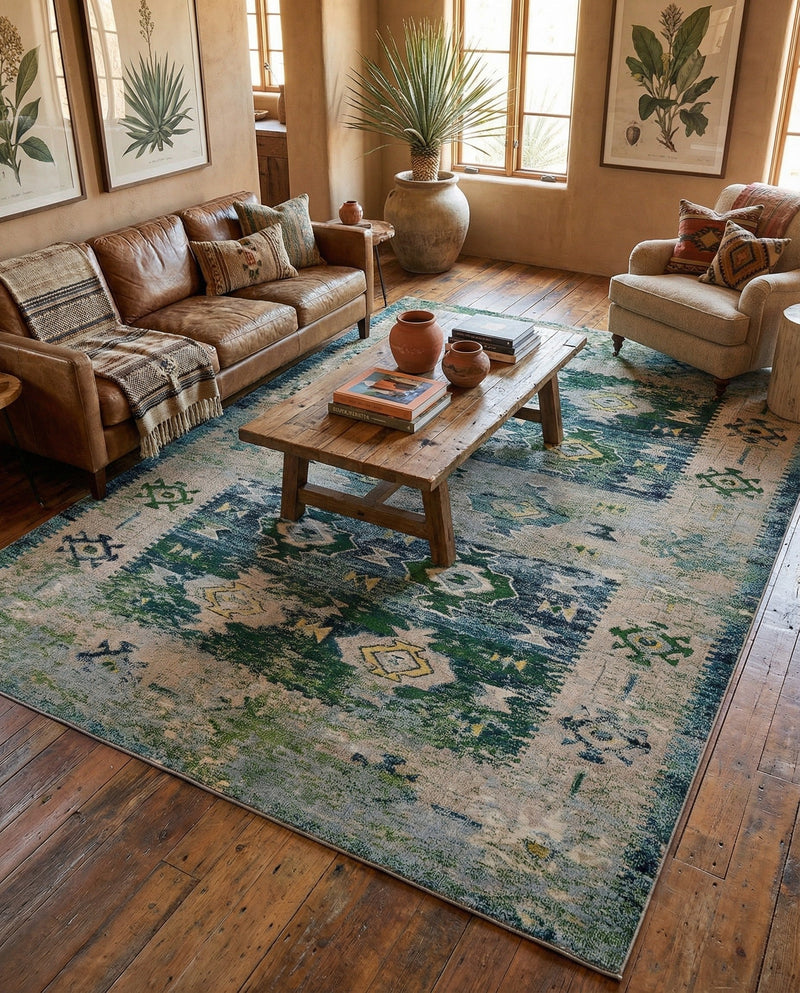 Sierra Collection Area Rug -  Sonoma Rectangle Green  lifestyle 10